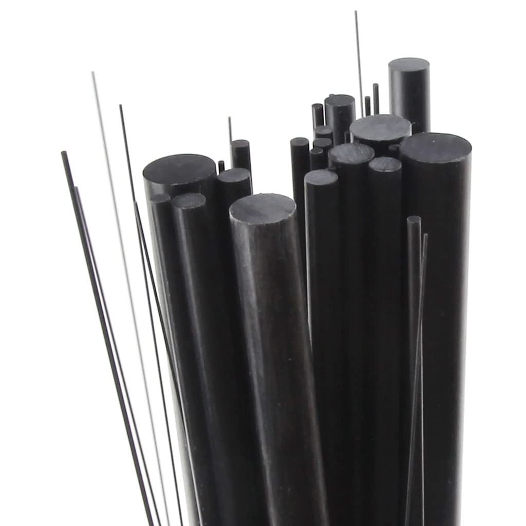 0.5-6mm Carbon Fiber Rods Length 39.4in inchesMulti-Size Kit for RC Drone/Model Aircraft DIY 5pcs(0.8mm)