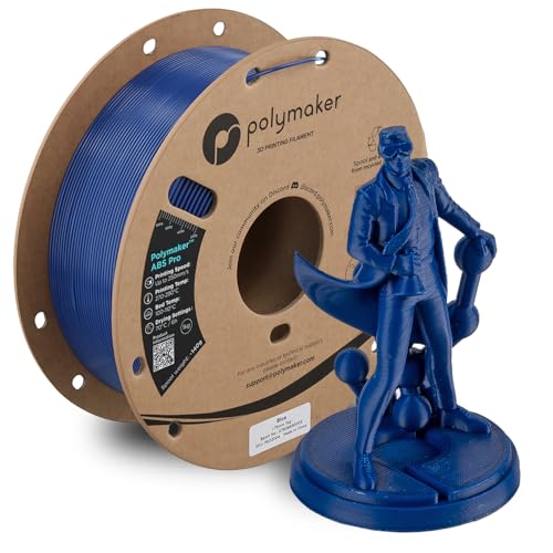 Image of Polymaker ABS Pro 3D Printer Filament 1.75mm, Blue 1kg Engineering Grade ABS with High Heat Resistance, Durable, Tough, for Functional Parts, Printer Components & Prototypes