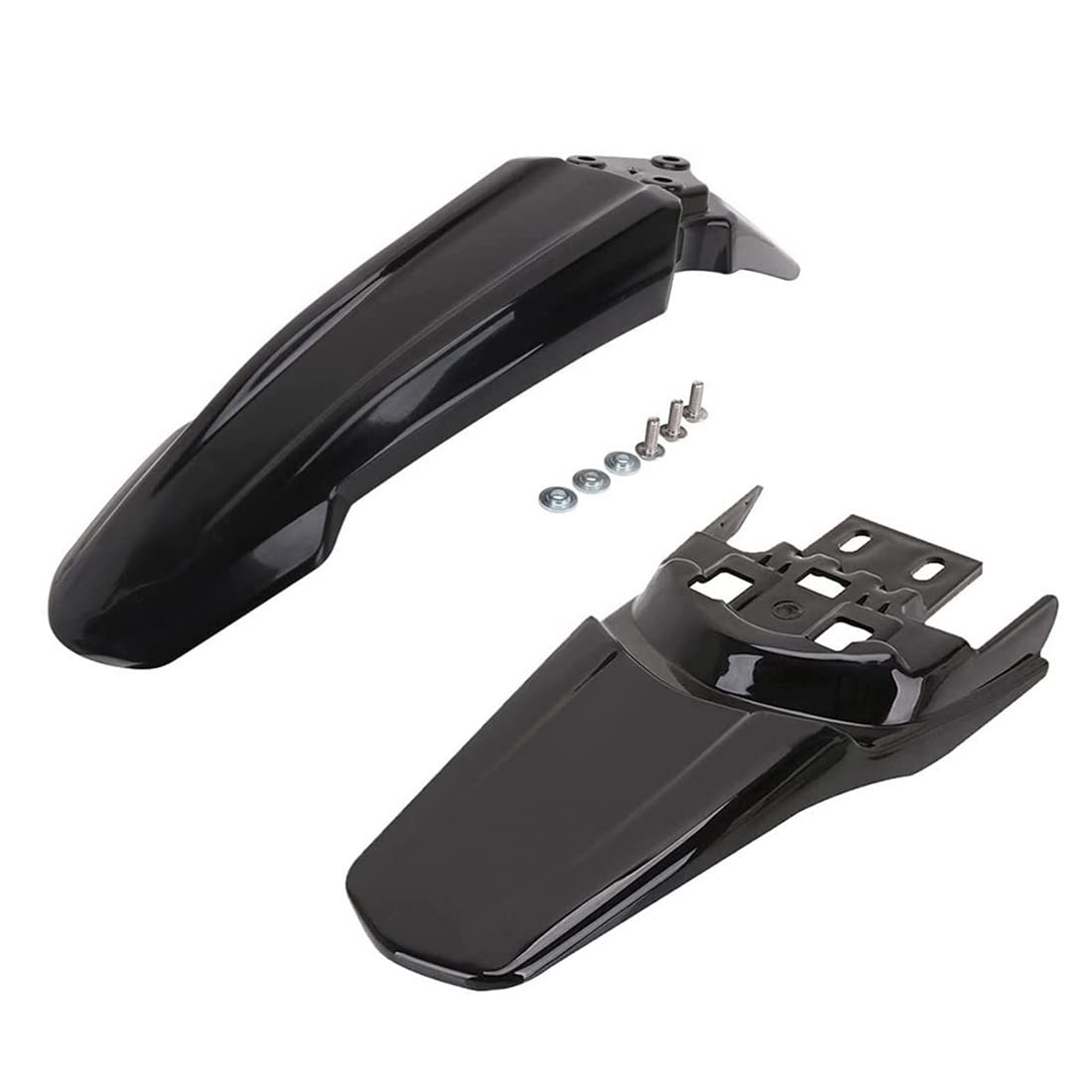 Guardabarros Delantero + Trasero Protector de Guardabarros para Sur-Ron Sur Ron Light Bee Moto de Accesorios para Motocicletas, Negro 2 Piezas