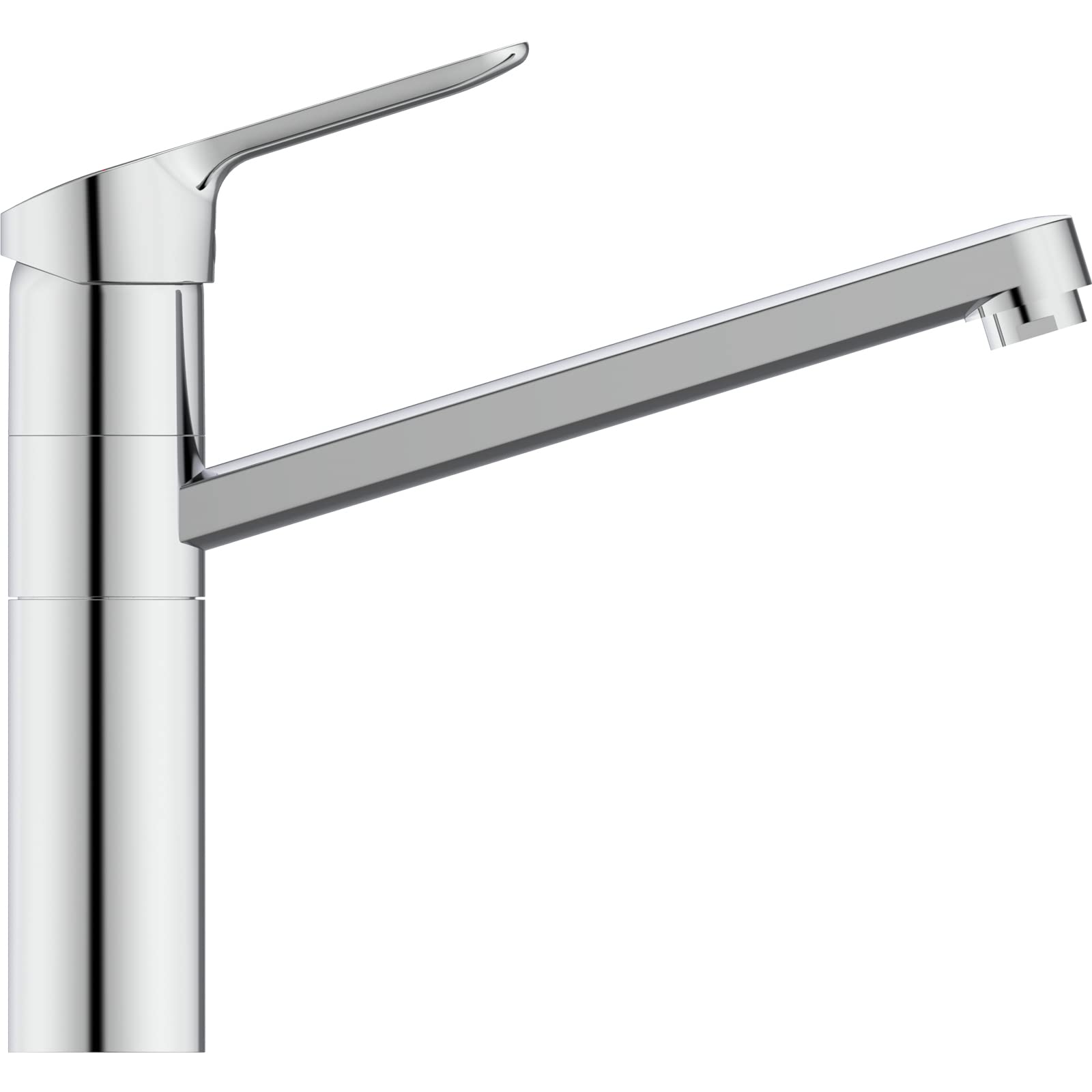 Ideal Standard – Ceraflex Küchenarmatur, mit hoch angesetztem Rohrauslauf, mit FirmaFlow Kartusche, Schwenkbereich 360°, BlueStart, Schnellmontagesystem EasyFix, Chrom