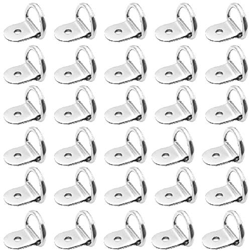 jinyatu Small Stainless Steel Ring D Ring Tie Down D Rings Anchor Lashing Ring for Safe and Secure Hauling 30 Pieces