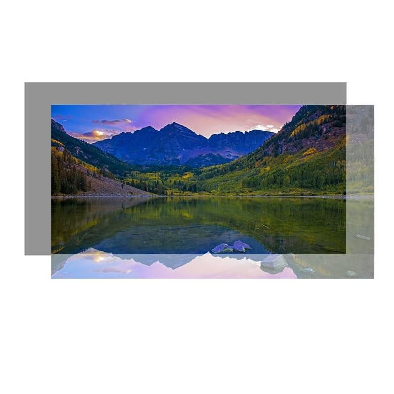 Pantalla de proyector, Pantalla de proyector Reflectante Que Mejora el Brillo Tela Tela Portátil(84 Inch)