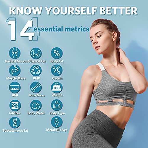 Arboleaf Smart Scale For Body Weight Bathroom Scale Digital Scale Body Weight And Fat, Wi-Fi Bluetooth, Smartphone App, 14 Body Metrics, Wireless Cloud-Storage, Unlimited Data And Users, Bmi, Bmr #TOP1