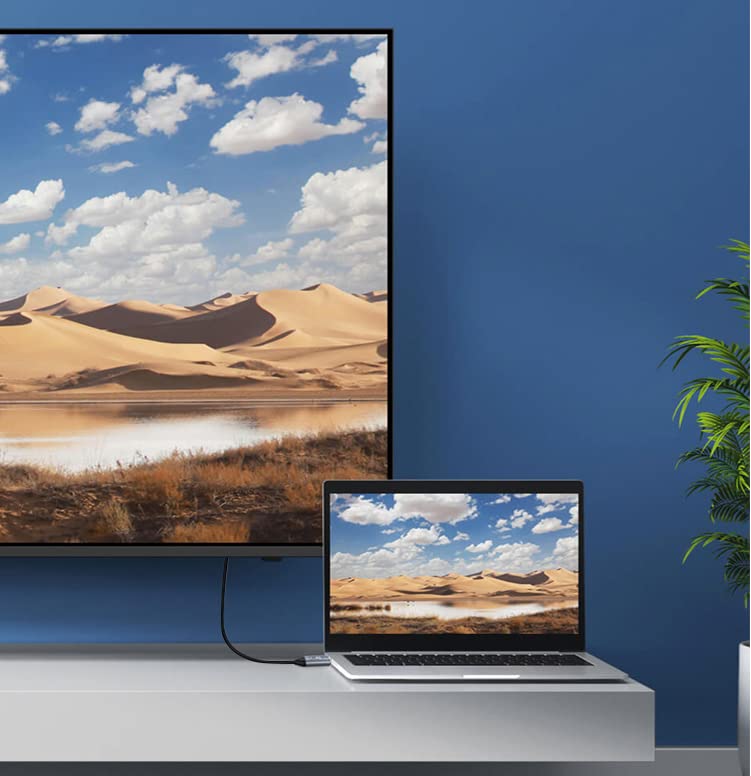 Miniatura 2 de Cable Displayport 1.4 8K 60Hz, dafensoy 90 grados en ángulo recto Displayport macho a ángulo recto Displayport Macho, compatible con 8K60Hz, 4K144Hz