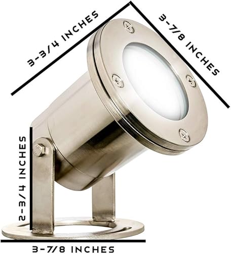 Miniatura 3 de Westgate Luz subacuática LED - Carcasa de acero inoxidable - Blanco cálido - Cable de plomo de 30 pies - Luz de jardín al aire libre