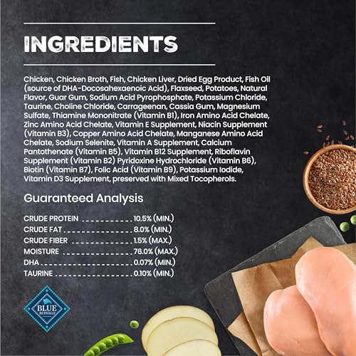 Image of Blue Buffalo Wilderness Kitten Grain-Free Chicken Pate Wet Cat Food with DHA, High-Protein & Made with Natural Ingredients, Supports Healthy Growth & Development, 3-oz. Cans (24 Count)