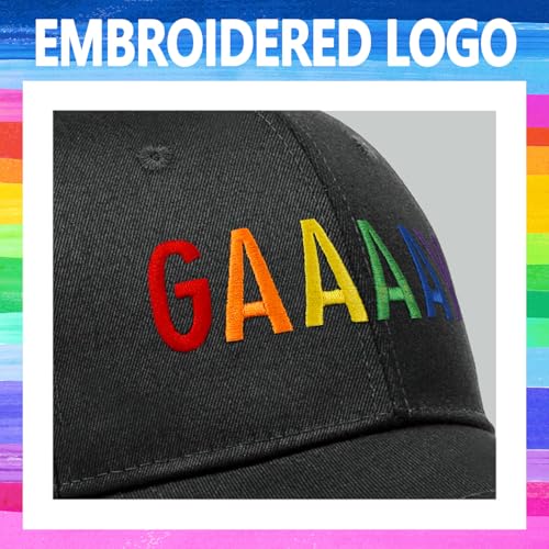 Image of Gay Pride Trucker Hat for Men and Women Rainbow LGBT Embroidered Adjustable Washable Baseball Cap Accessories Gifts