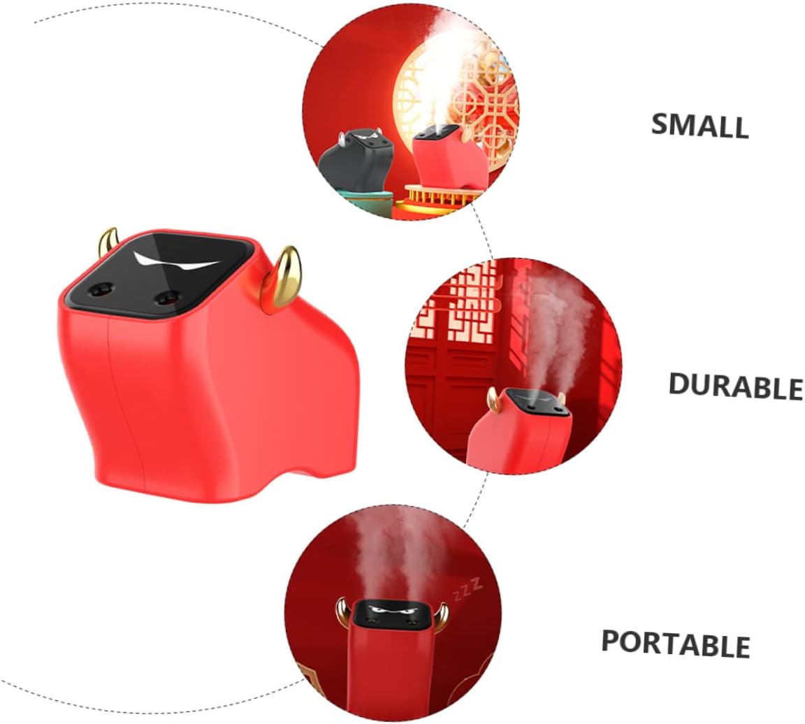 Ox Shape Air Humidifier for Car and Home USB Powered Quiet Operation for Bedroom and Office Compact Design Enhances Air Quality