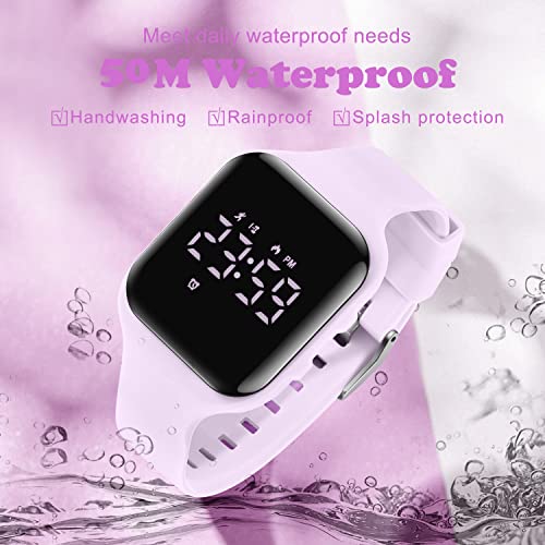 Image of Kids Watches for Girls Boys Digital Sport Watch with Step Counter Pedometer Vibration Alarm Clock, No App Waterproof Fitness Tracker Kids Watch Boys Girls Teens Students Ages 5-16
