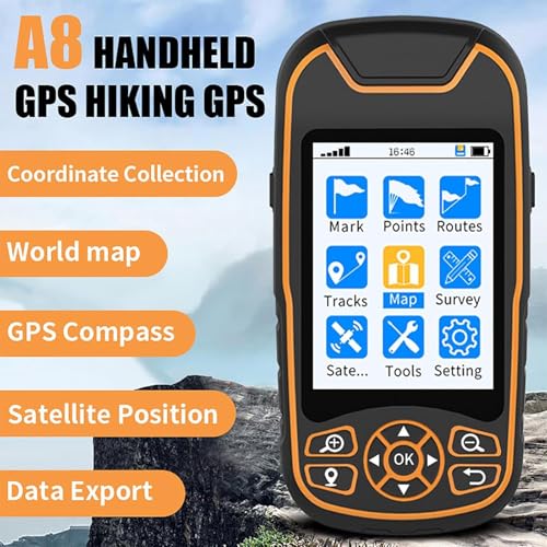 Navegador GPS de mano para topografía al aire libre, medidas de área y longitud, seguimiento de elevación, mapeo CAD y exportación de datos para bosques, tierras agrícolas y minería
