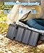 Solar-Powerbank 26800 mAh mit 4 Solarmodulen, USB-C Schnellladung für kompatible Smartphones mit Taschenlampe (Stahlblau)