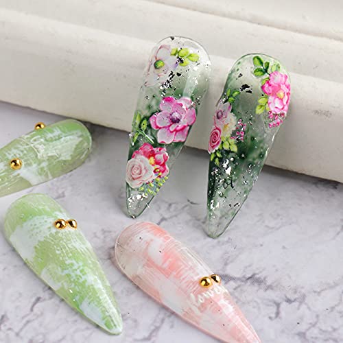 FLOFIA 6 Blatt Nagelsticker Selbstklebend 5D Nagelaufkleber Blumen Nagelfolie Nail Art Tattoo Stickers DIY Nagel… – Bild 6