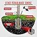 Post Buddy Pack of 8 Easy Fence Post Repair Kit (to Fix 4 Broken Wood Posts), Quick and Simple to Install, Effective, Durable Steel Stakes