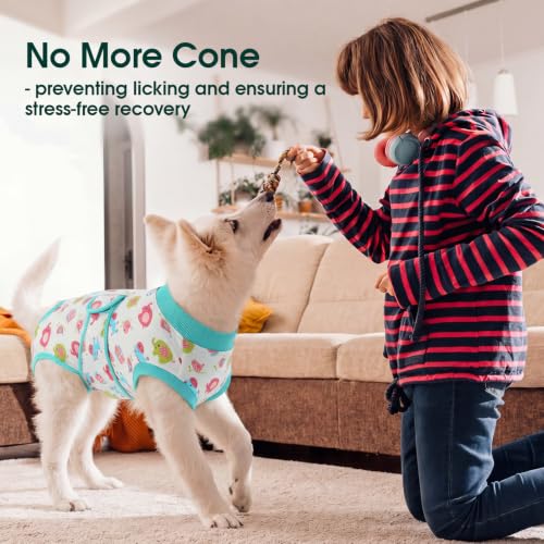 Image of Kuoser Recovery Suit for Dogs After Surgery, Dog Surgical Recovery Suit Female Male Spay Neuter, Anti-Licking Dog Onesie for Abdominal Wounds Skin Disease, Pet Surgery Bodysuit Cone Alternative, XS
