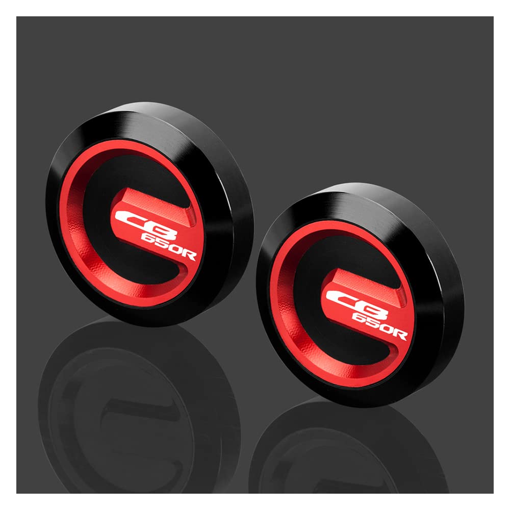 Para marco de motocicleta Hon-da CB650R 2019-2022, orificio basculante, juego de tapones de oscilación, juego cb 650r 650 r accesorios (negro-rojo)
