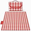 Tapete Piquenique Impermeável Dobrável 200x200cm Grande com Alça Toalha Ideal para Picnic Parque Praias Passeios ao Ar Livre a Prova de Água Fácil de Carregar (Vermelho)