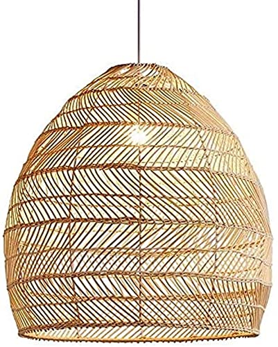 Suspension rotin E27 lustre bambou tressé plafonnier osier lanterne