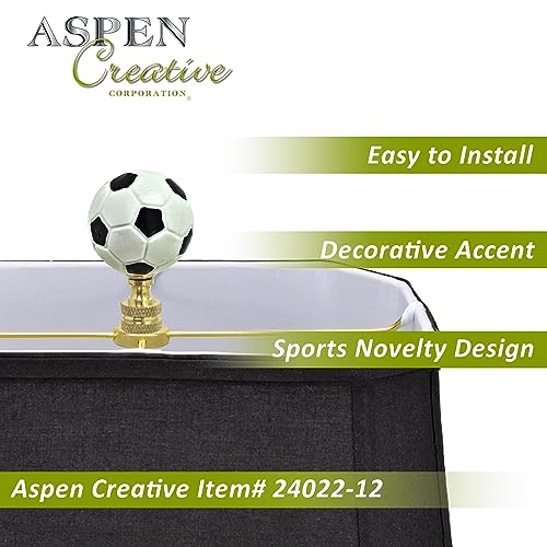 Image of Aspen Creative 24030-11, Bumped Cylinder Finial for Lamp Shade, Steel in Brass Plated Finish, 1-1 /4 inch Height (1 Pack)