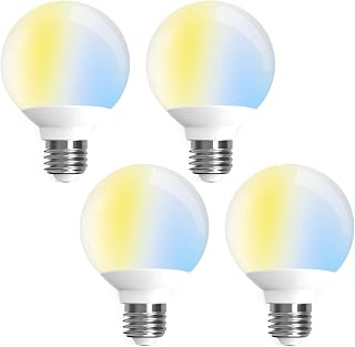 iLC G80 Alexa 6W Smart Bulb LED, E27, 2700K Warm White + RGB Colors, Compatible with Alexa (Pack of 4)