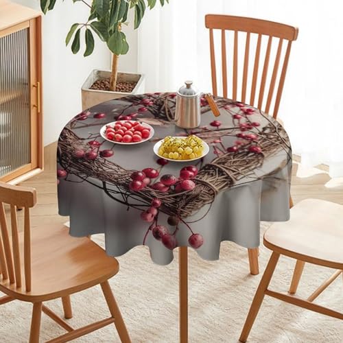 Nappe de table ronde idéale pour fête et terrasse extérieure - 6