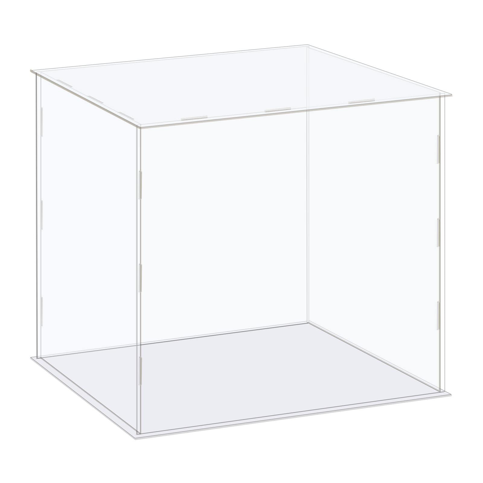 Muiltvoe Acrylic Display Case Box Clear Dustproof Protection Showcase 11x11x36cm for Collectibles Display