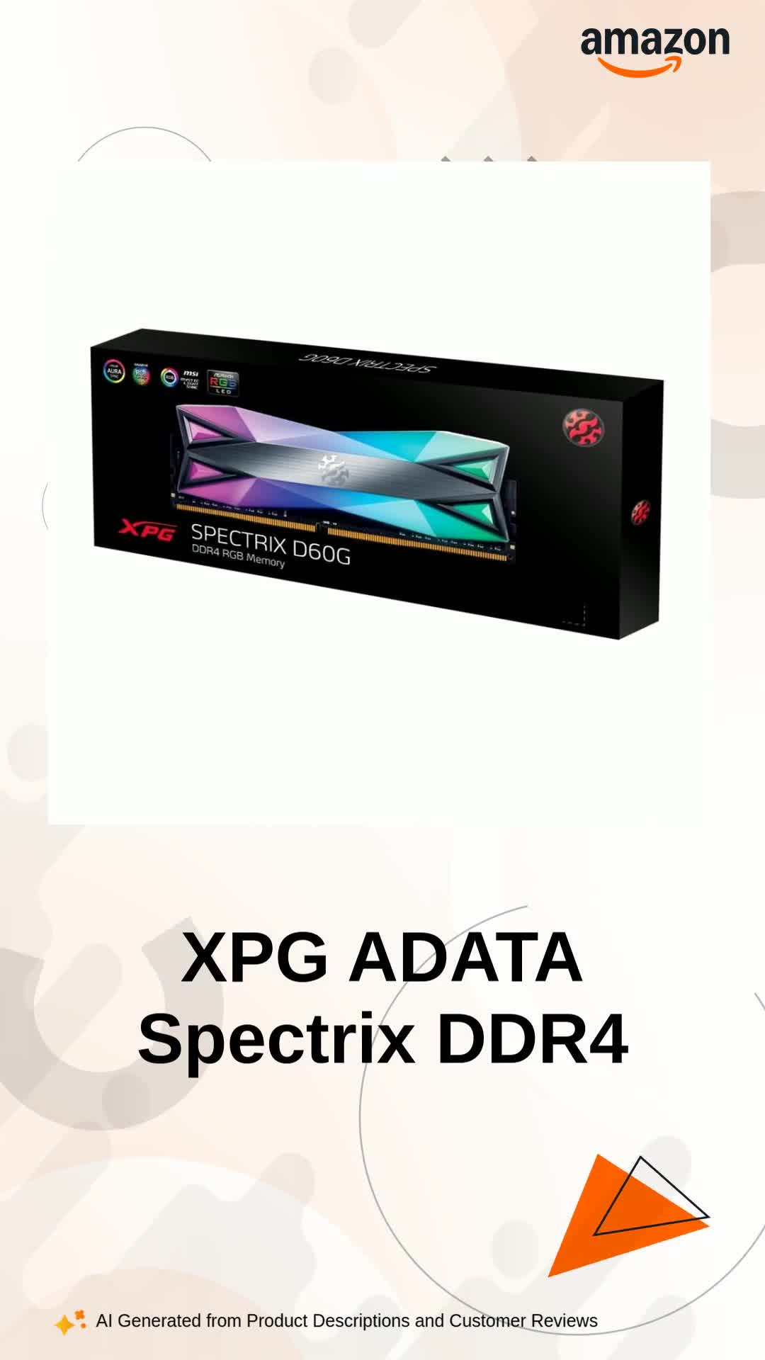 XPG ADATA Spectrix D60G RGB DDR4 Desktop Memory