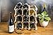 J.K. Adams Wood Stackable Modular Wine Rack Storage Holder with Natural Pins, 12 Bottle, Ash