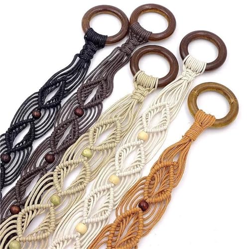 Wax Rope Woven Knot Ethnic Style Handmade Bead Women's Belt Casual Holiday Style Exquisite Belt2