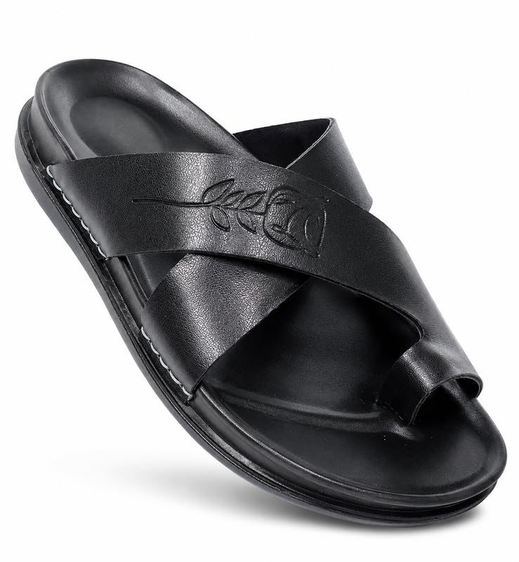 Bounce Dual Sole Men's Sandal | Enhanced Cushioning & Superior Bounce | Soft Cushioned Footbed | Trendy Kohlapuri Sandal for Men (GF-7324)-image-10