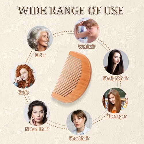 Peines de Madera Natural Mozeat Lens 2 Piezas miniatura 6