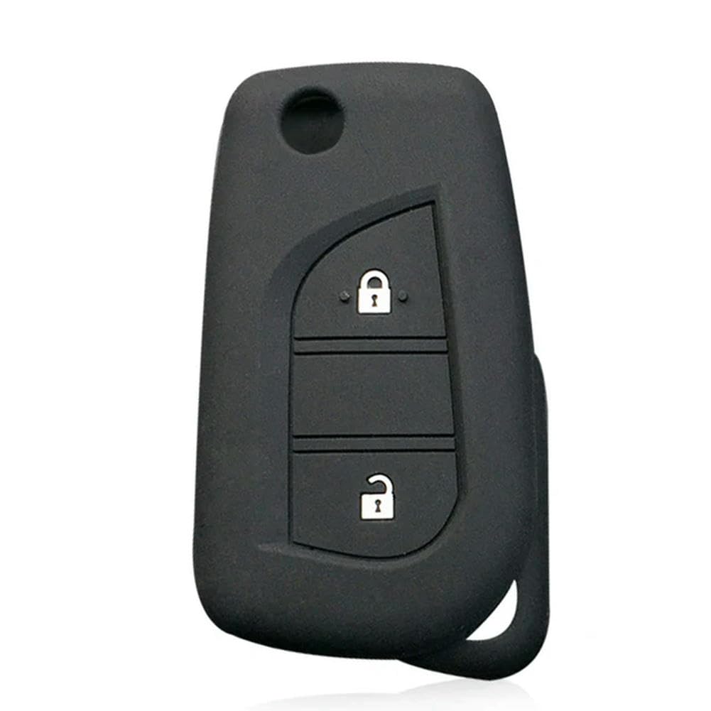IPUDIS Silicone Remote Car Key Cover Case for Toyota Rav4 Auris Corolla Verso Yaris C-HR Scion IM Aygo Avensis Camry for Peugeot 108