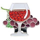 Giggle Golf Glass of Red Wine Ball Marker & Grapes Hat Clip