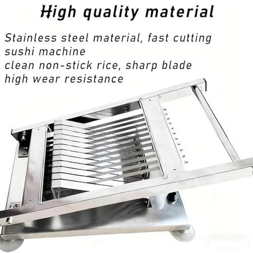 Sushi Rollschneider, Edelstahl Reisrollmaschine für die Zubereitung von Sushi, Schinken, Entenblut, Tofu - Ideal für Restaurants und Snackbars
