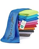 Fit-Flip Kühlendes Handtuch - Ice Cooling Towel und mikrofaser Kühltuch – kühlende Handtücher für Nacken und Hals - Airflip cool Towel für Fitness und Sport - Kühlhandtuch (dunkel blau, 100x30cm)