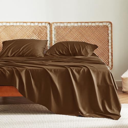 Bedsure King Sheet Set Brown thumbnail 6