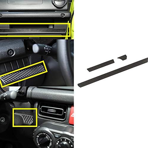 LZTQ for Suzuki Jimny 2019 2020 Center Console Trim Decoration Protection Car Interior Accessories Soft Carbon Fiber Look Car Styling