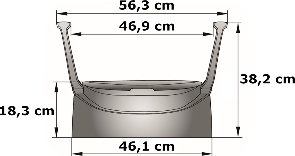 Toilettensitzerhöhung, 3-Fach höhenverstellbar von FabaCare, 15 cm mit Deckel und Armlehnen, stabile Ausführung bis 130 kg, Wechsel System 6cm,12cm, 15cm