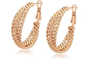18K Gold Plated Large Hoop Earrings for Women: Timeless Elegance Reinvented