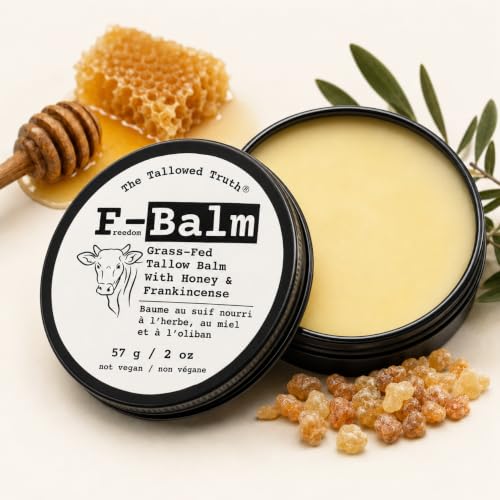 The Tallowed Truth Beef Tallow and Honey Balm, 2 oz