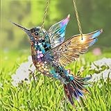 【Perfekte Größe】 Die Größe des Lichtfängers beträgt 20 × 20 cm, der farbenfrohe Kolibri-Lichtfänger strahlt unter dem Sonnenlicht leuchtende Farben aus