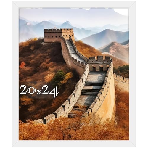 Picrit 20x24 Picture Frame, Poster Frame for Wall Mounting Display, White