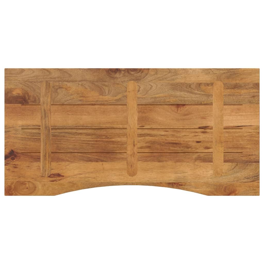 vidaXL Piano Scrivania con Curva 120x50x2,5cm Massello Grezzo di Mango