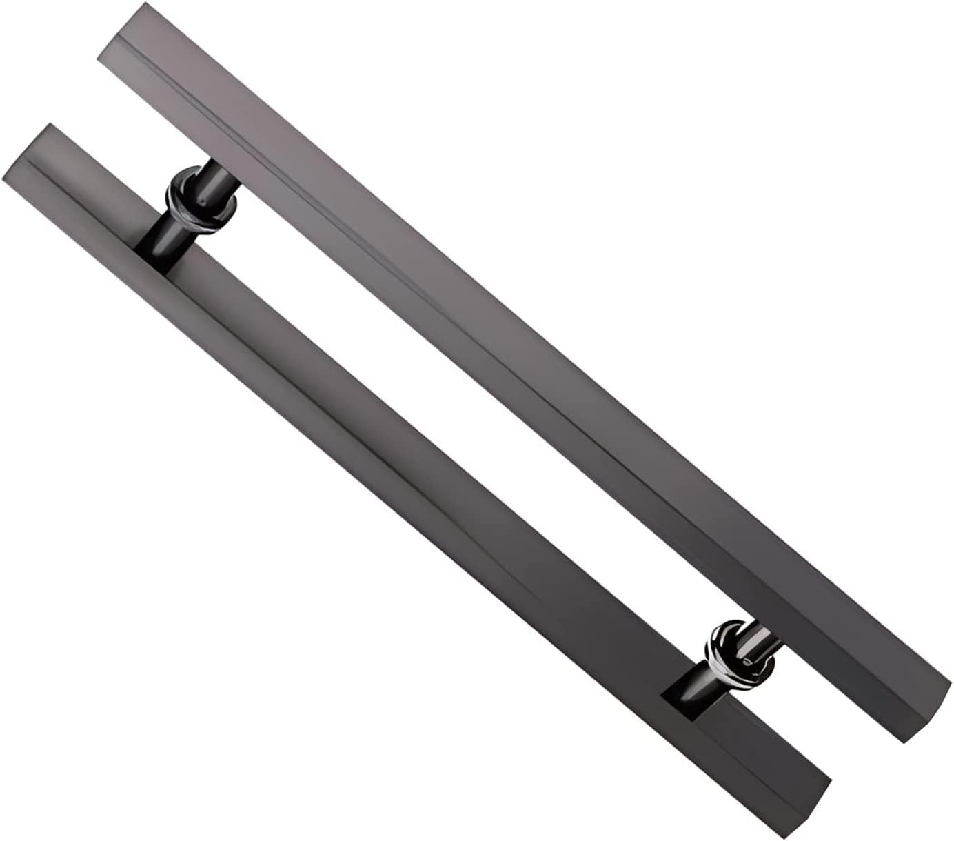 BHGFYXBS Sliding Door Handle Push Pull Door Handles, Industrial Door Handle Hardware With Screwdriver, Kitchen Warehouse, Rustproof Sliding Glass Interior Door Handle/Black/150Cm/,Black-120Cm/47.2In