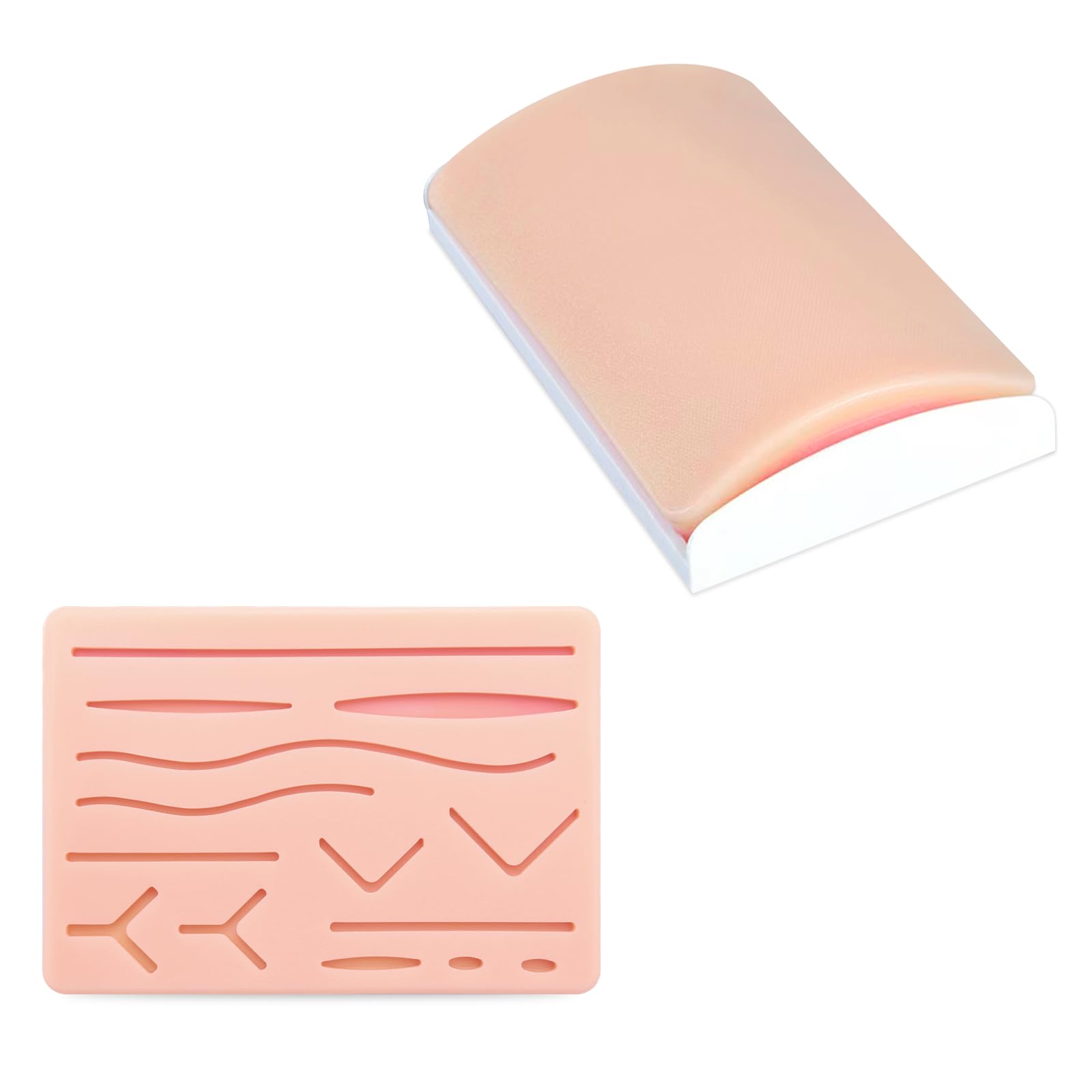Suture Practice Pad Realistic Three-Layer Silicone Skin Kit with 14 Pre-Cut Wounds, Best Gift for Medical Students Training — Amazon image 9