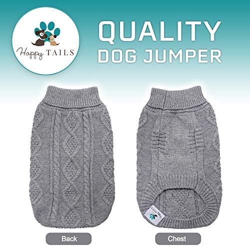 Dog Jumper Winter Dog Coats Pet Sweater Warm Dog Cat Jumper Pet Vest for Dog Cat Small Medium Dog Jumpers Dog Clothes (Grey, X-Small)