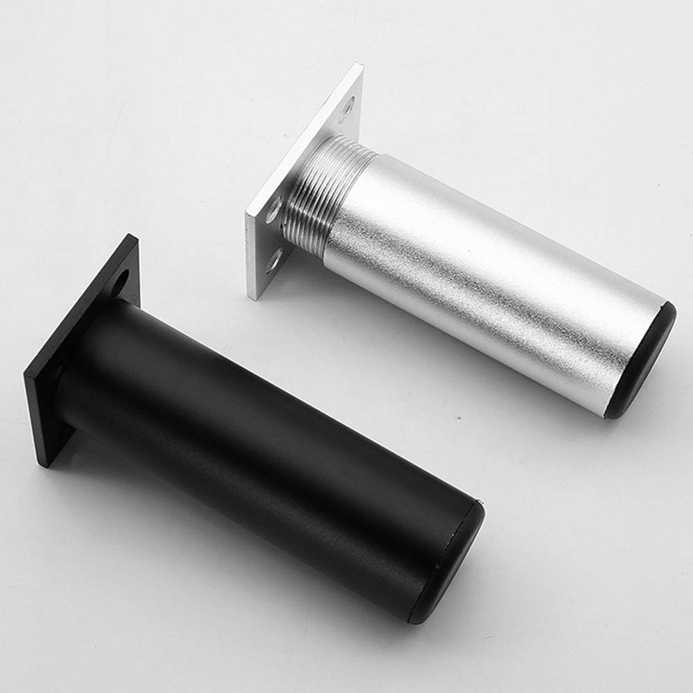 Gambe per mobili in Metallo, Divano, Argento Cromato, armadietto, ferramenta Fai da Te, Cucina, Bagno, Piedini di Rialzo (4 Pezzi) 13,2 cm