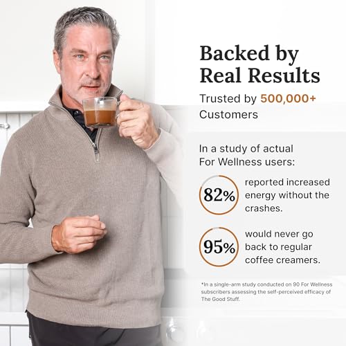 For Wellness The Good Stuff Focus – Mocha Coffee Booster | Nootropic Collagen Creamer with MCTs for Focus, Energy & Wellness | Non-Dairy, Keto-Friendly, 30 Servings - Image 6