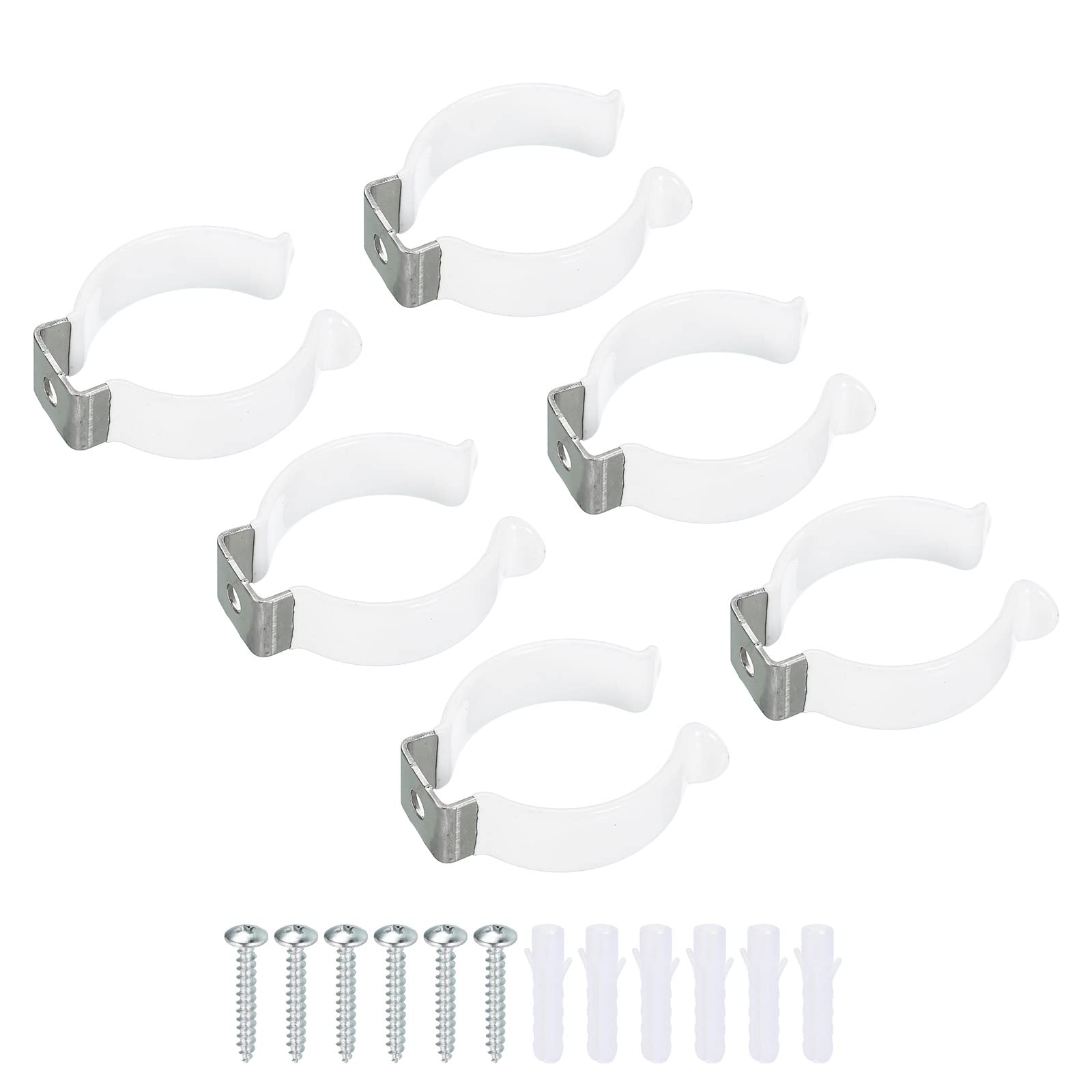 Mikikit 18x T12 Lampenschnalle – Rohrhalter Aus Edelstahl, Für Leuchtstoff- & LED-Röhren – U-Clips, Weiß