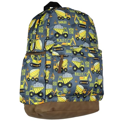 Mochila de caminhão basculante de 40,6 cm para veículos de construção, viagem, escola, livro para uso diário, Cinza, One Size