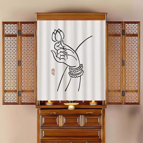 Folding Privacy Closet Door - No Drill Under Sink & Pantry Solution with Silent Slide Rail, Short Drapes for Shelves, Bookcase, Laundry Room, Space-Saving Design